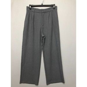 Abercrombie & Fitch Women Pleated Wide Leg Pants Size Large Gray B232 -8